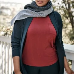 The Softest Tencel Short Sleeve Pocket T-Shirt - Pinot -Cheap Sunset Bikini Store T Red Lifestyle