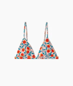 The Triangle Bikini Top - Pink Nectarine Orchard -Cheap Sunset Bikini Store TriangleBikini PinkNectarine